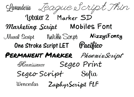free handwriting fonts for microsoft word